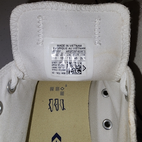 Converse Chuck Taylor All Star Men Low Top White Canvas Casual Shoes Sz M11 W13 - Picture 10 of 11